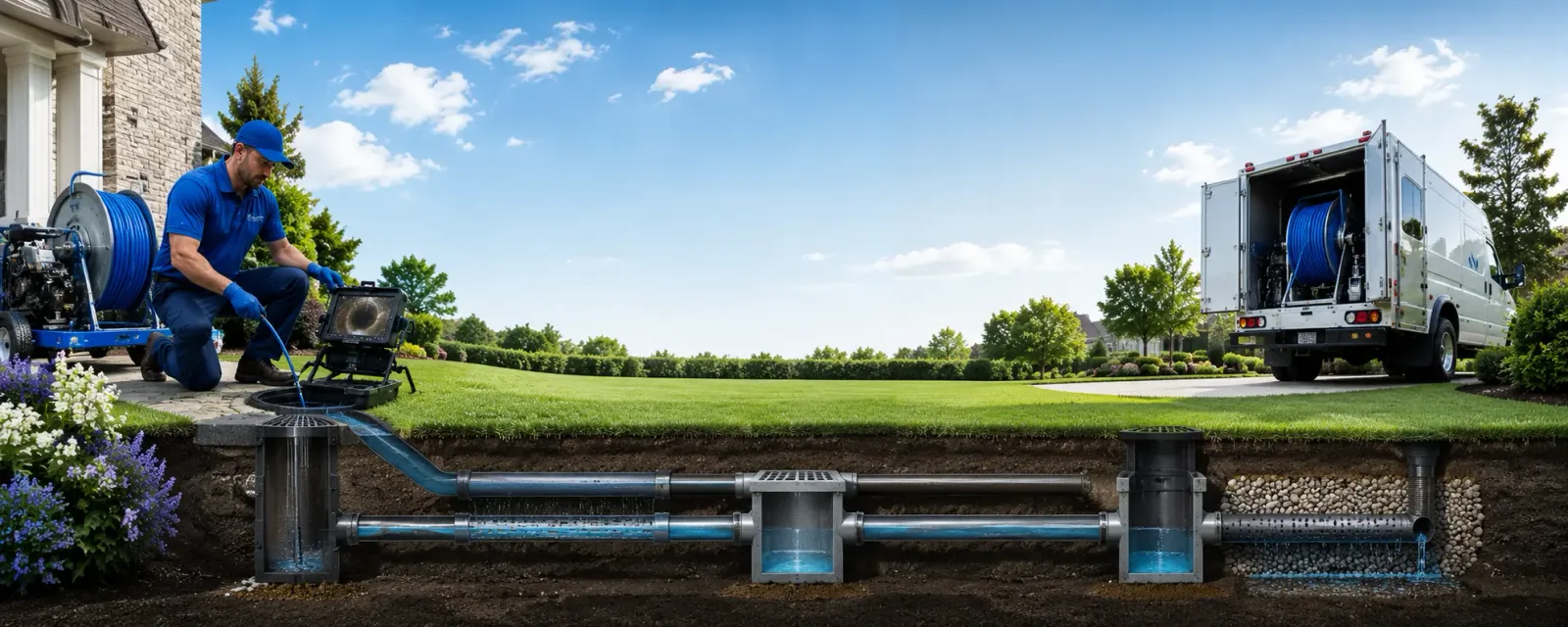 Outdoor drain cleaning information for Brooks, GA